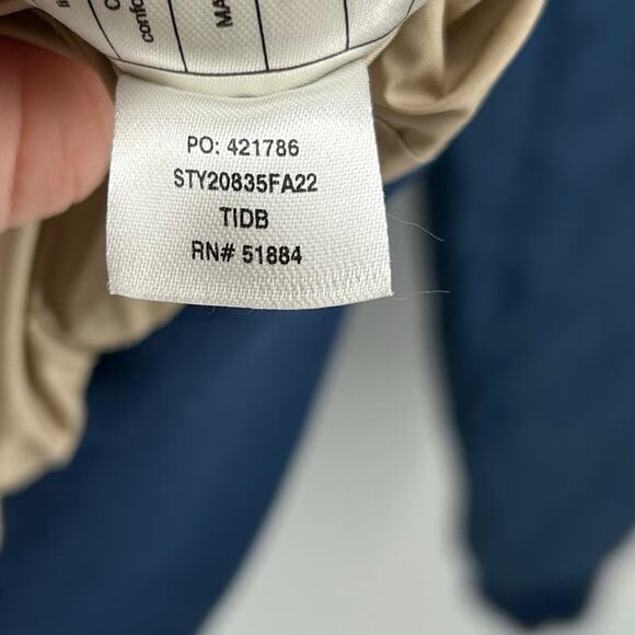 Men's Blue Patagonia Box Quilted Pullover 1/4 Zip Nylon Jacket STY20835 - Picture 9 of 10